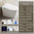 Elongated Smart Toilet with Bidet Built in, Foam Dispenser, Voice Control, One-Piece Bidet Toilet with Warm Water and Dryer