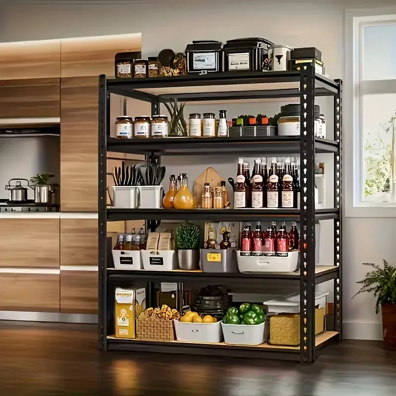 60/72 Inch Heavy-duty Metal Storage Rack, With A Load-bearing Capacity Of 2000 Pounds Per Layer, Adjustable Height Shelves