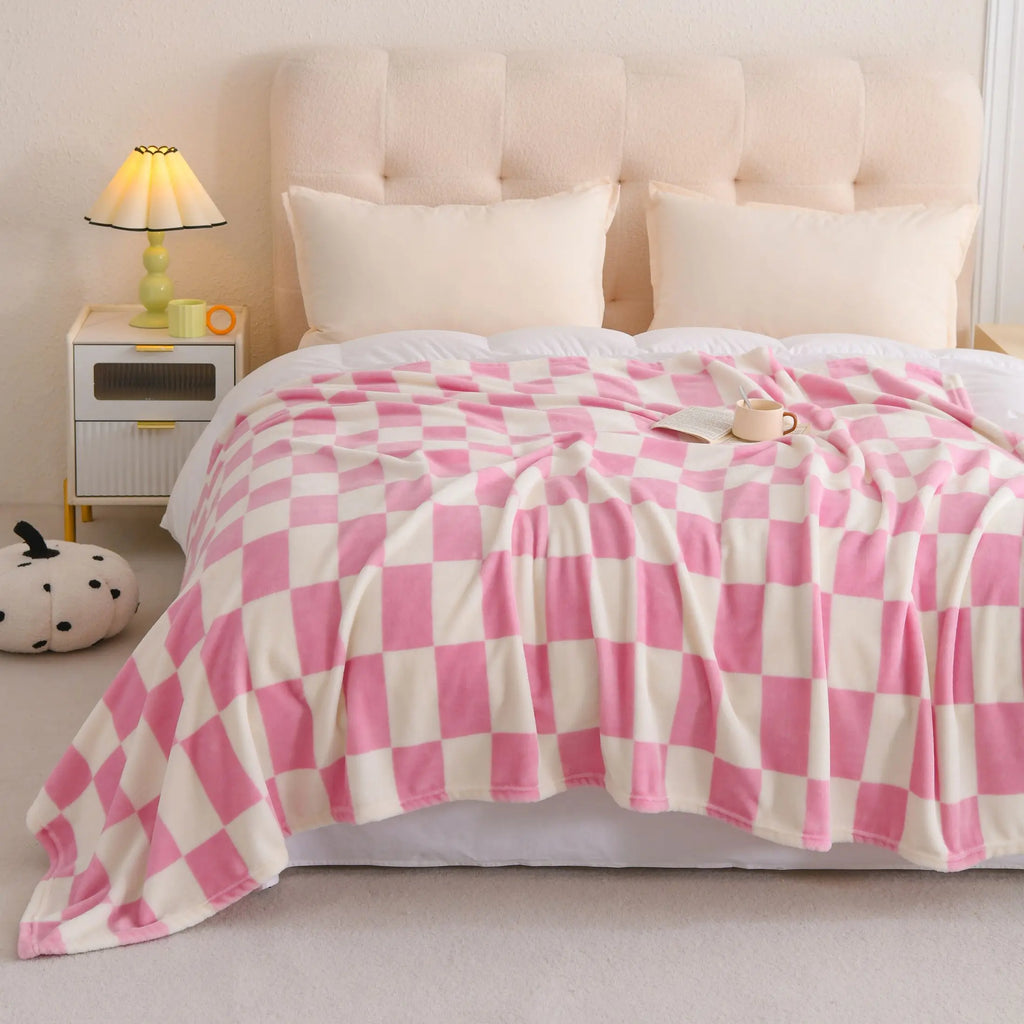 1Pc Fleece Blanket Nap Blanket for All Seasons（50*60IN)(60*80IN)