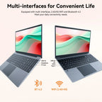 15.6 Inch Laptop 16G RAM 512GB SSD Quad-Core Intel Celeron