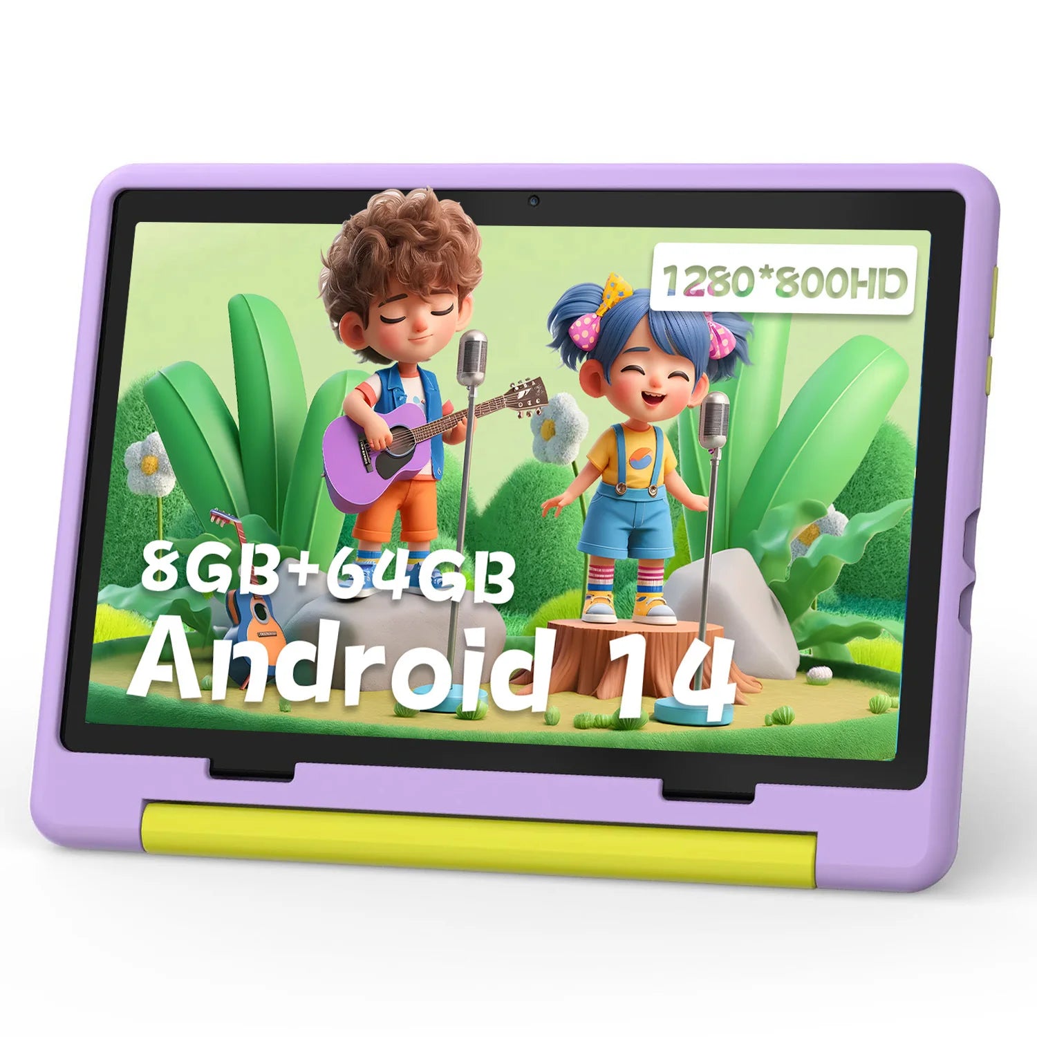 10 Inch Kids Tablet Android 14 Octa-Core 8GB RAM+64 GB ROM Parental Control with Kid Protective Case Great Gift for Toddler