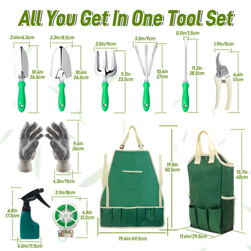 11pcs Garden Tool Set | Gardening Tools With Organizer HandBag