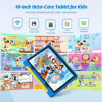 10 Inch Kids Tablet Android 14 Octa-Core 8GB RAM+64 GB ROM Parental Control with Kid Protective Case Great Gift for Toddler