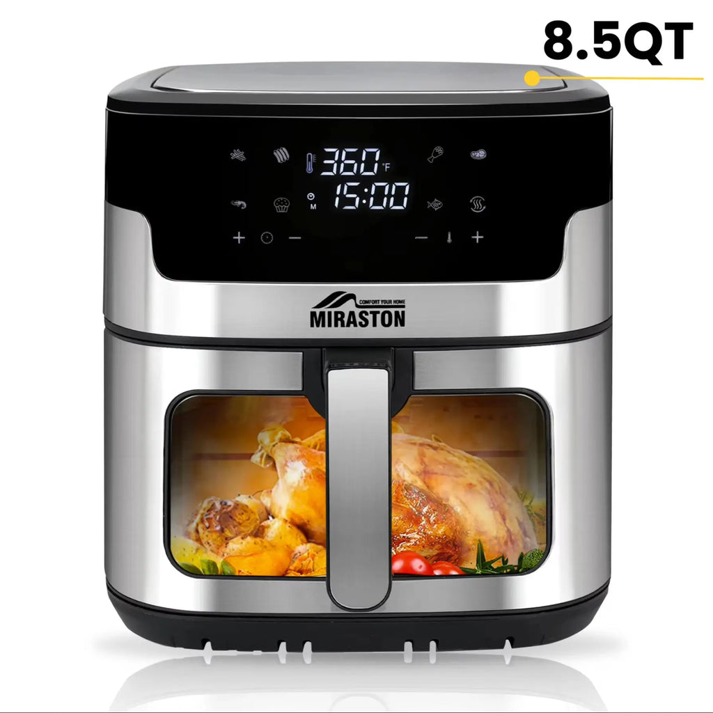8.5QT Family Size Digital Air Fryers, BPA-Free, Smart Touchscreen with 8-Preset, Air Frying, Reheat Leftovers, Party Food