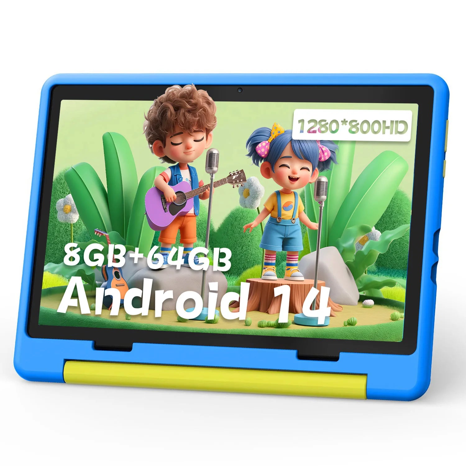 10 Inch Kids Tablet Android 14 Octa-Core 8GB RAM+64 GB ROM Parental Control with Kid Protective Case Great Gift for Toddler