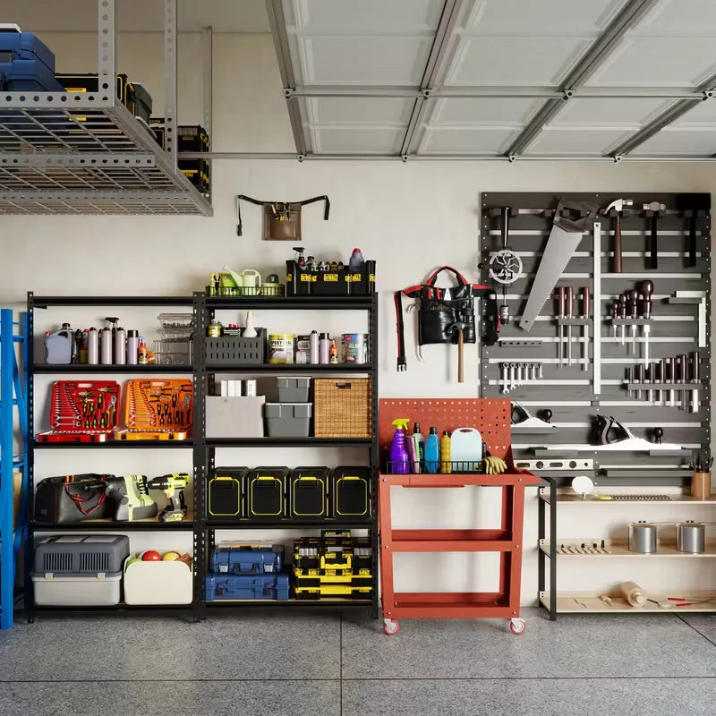 60/72 Inch Heavy-duty Metal Storage Rack, With A Load-bearing Capacity Of 2000 Pounds Per Layer, Adjustable Height Shelves