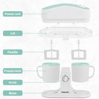 Automatic Ice Cream Maker with Built-in Compressor, Dual 500ml Cups with Timer, 120V US