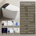 Elongated Smart Toilet with Bidet Built in, Foam Dispenser, Voice Control, One-Piece Bidet Toilet with Warm Water and Dryer
