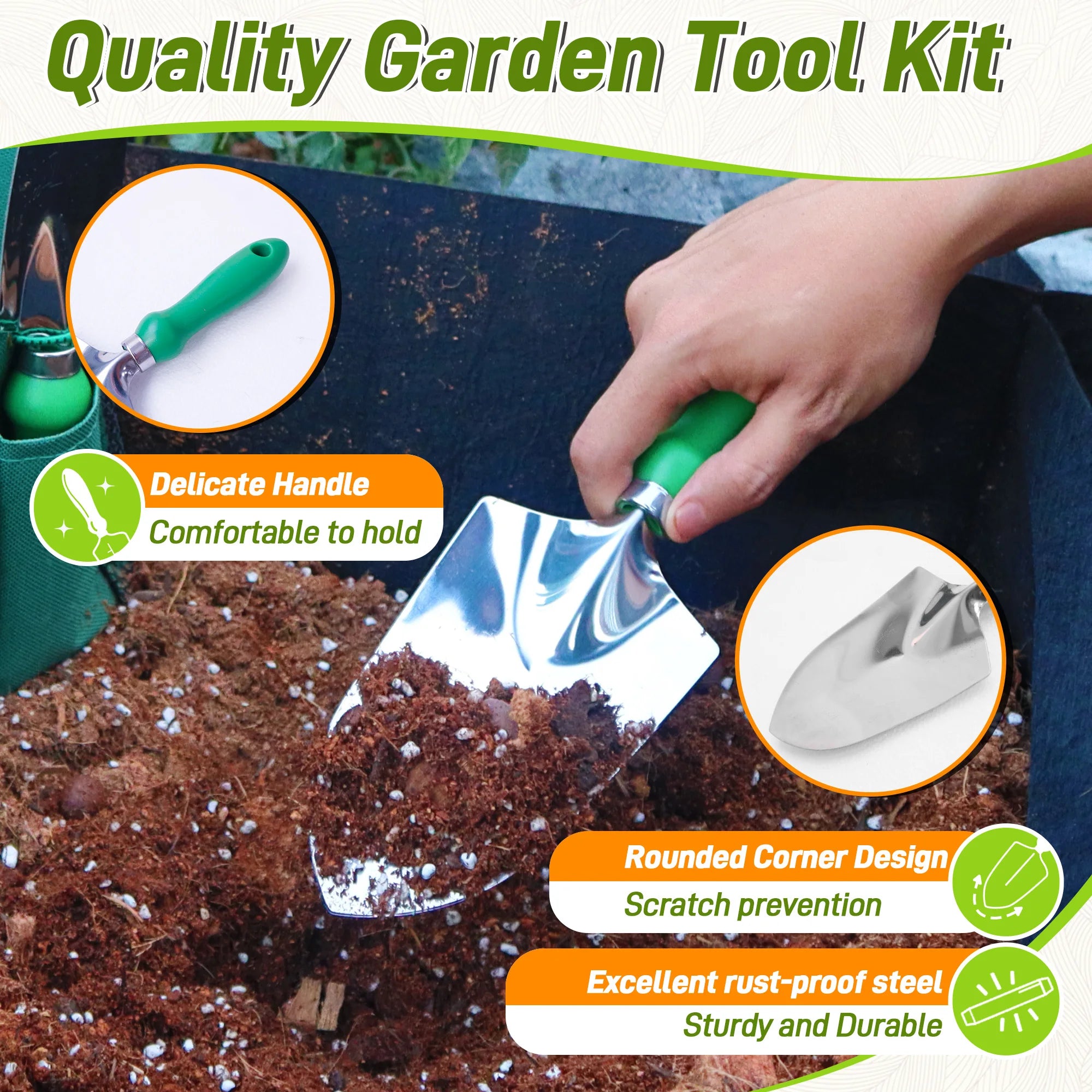11pcs Garden Tool Set | Gardening Tools With Organizer HandBag