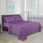 6 Piece Microfiber Bed Sheets with Flat Sheet, Deep Pocket Fitted Sheet