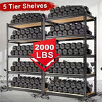 60/72 Inch Heavy-duty Metal Storage Rack, With A Load-bearing Capacity Of 2000 Pounds Per Layer, Adjustable Height Shelves