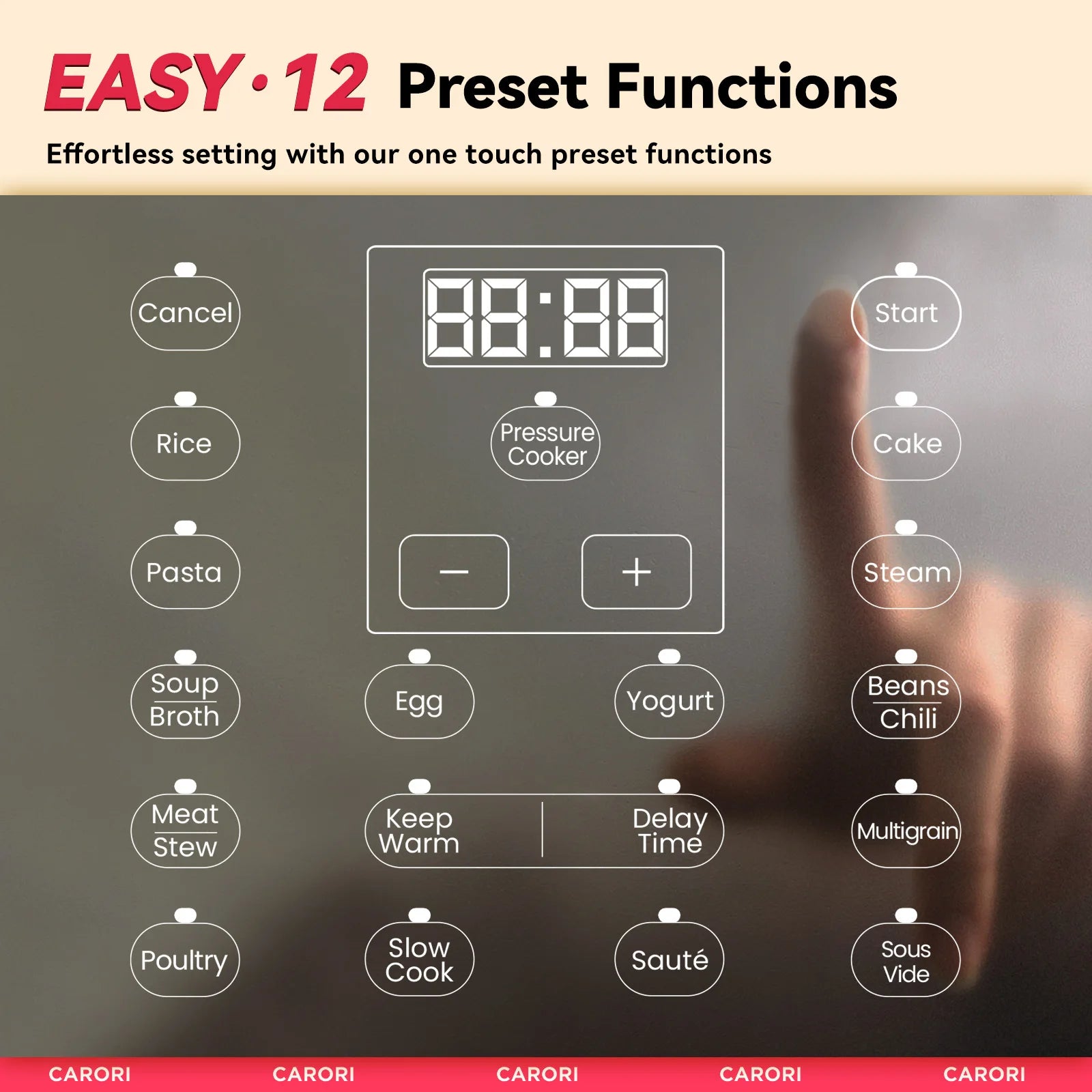 1200W 12-in-1 8Qt, Stainless Steel Pressure Cooker