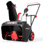 PowerSmart 15A Electric Snow Thrower, 21" Snow Blower with 180° Chute, LED Light, Lightweight for Yard, Driveway & Sidewalk