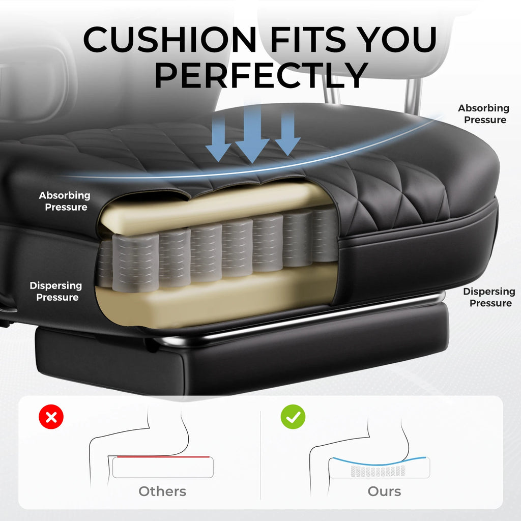 Tall Gaming Chair, Pocket Spring Lumbar Support,