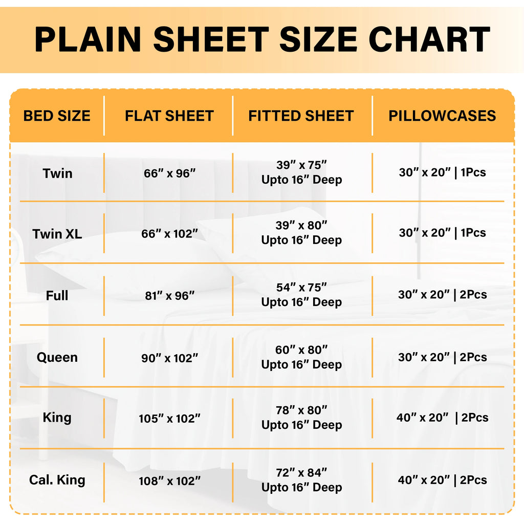 6 Piece Ultra-Soft Microfiber Bed Sheets with Flat Sheet, 16 Inches Deep Pocket Fitted Sheet