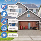 8 ft. x 7 ft. Black Plastic Magnetic Garage Door Screen