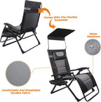 Zero Gravity Extra Wide Reclining Padded Seats with Sunshade