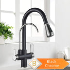 Purification Kitchen Faucets Black Pull Out Kitchen Water Filter