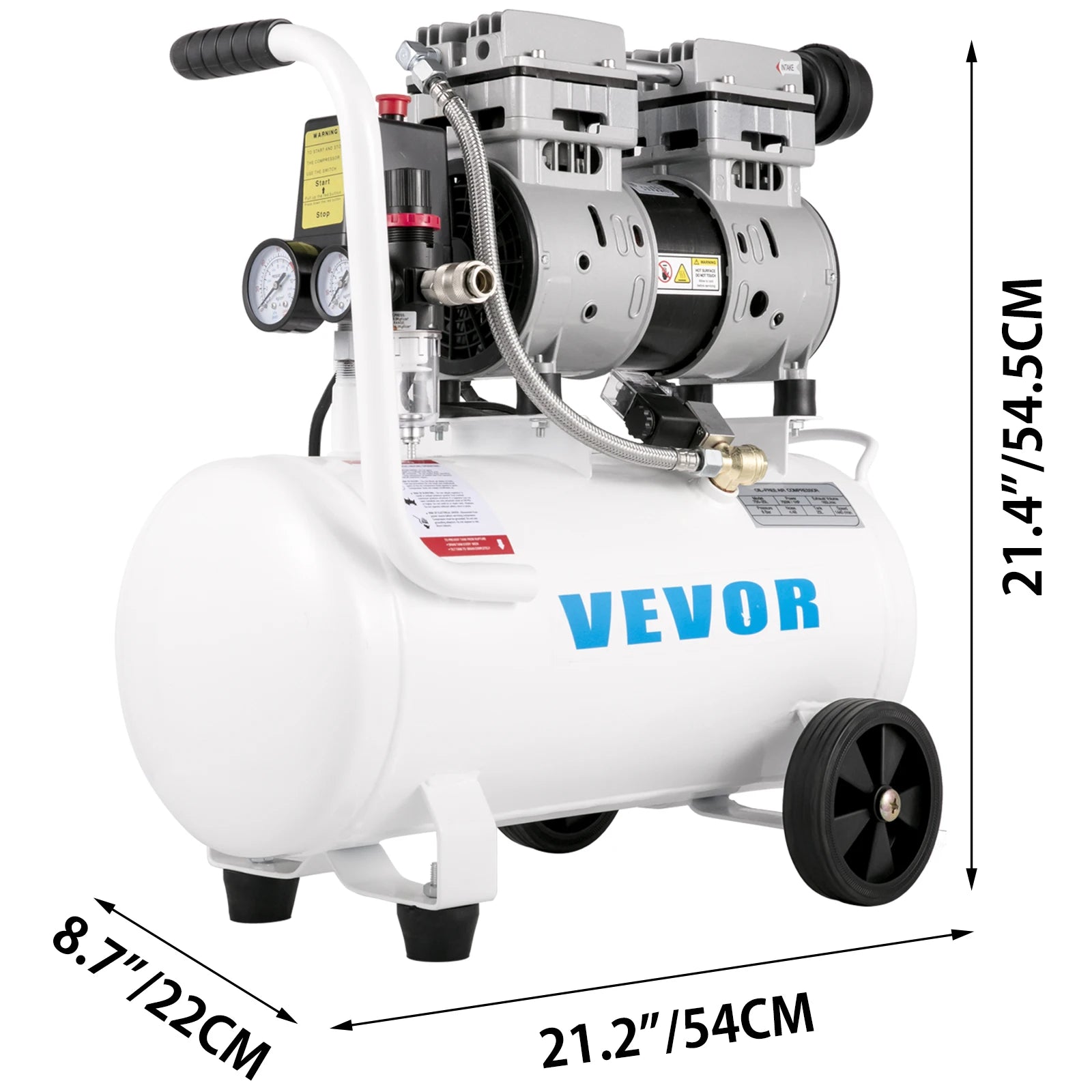 25/60L Air Compressor 110V/240V Oil-Free Air Compressor