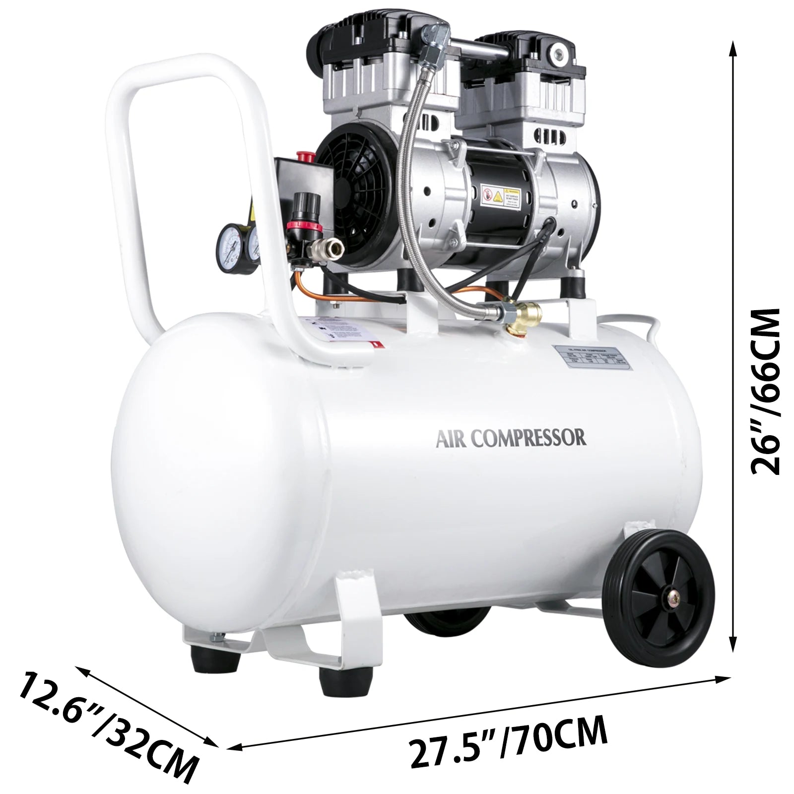 25/60L Air Compressor 110V/240V Oil-Free Air Compressor