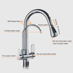Purification Kitchen Faucets Black Pull Out Kitchen Water Filter