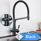 Purification Kitchen Faucets Black Pull Out Kitchen Water Filter