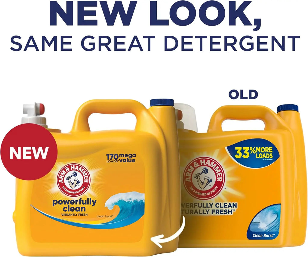 Fresh Burst Liquid Laundry Detergent, 170 fl oz for 170 Loads, HE Compatible Cleaner