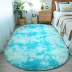 Fluffy Oval Plush Carpet Extra Soft For Living Room Sofa Area Bedroom Non-Slip