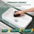 Semi-Recessed Modern Bathroom Basin with Easy Installation