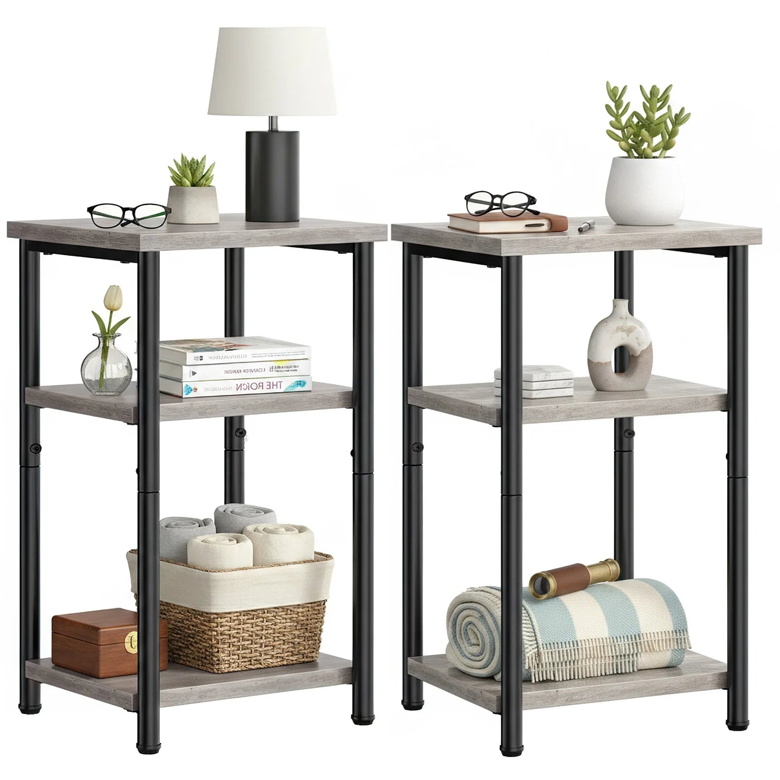 3 Tier End Table Set of 2