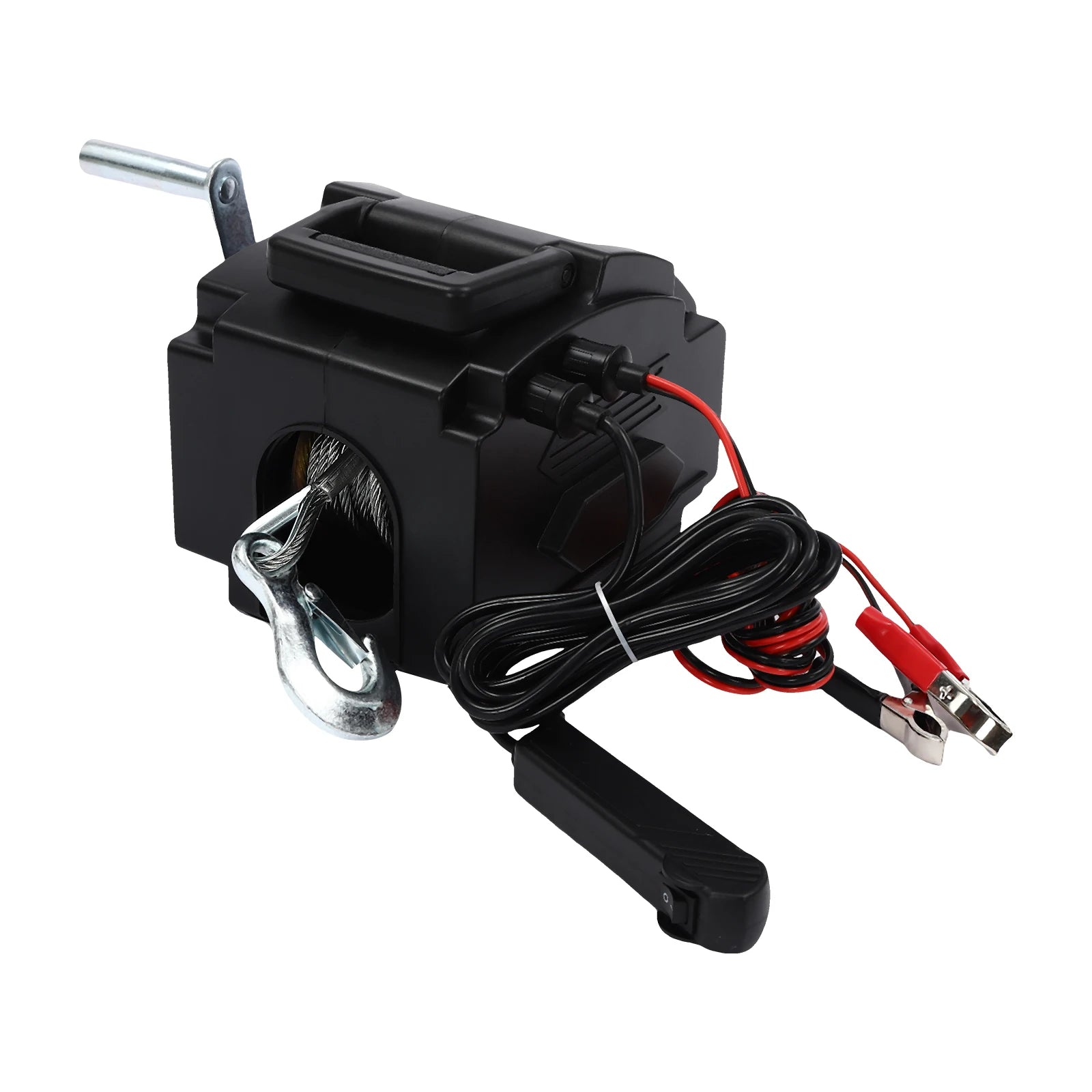 Electric Winch Portable Motor Winch Cable Hoist 9.2 m Steel Cable Lifting Hoist