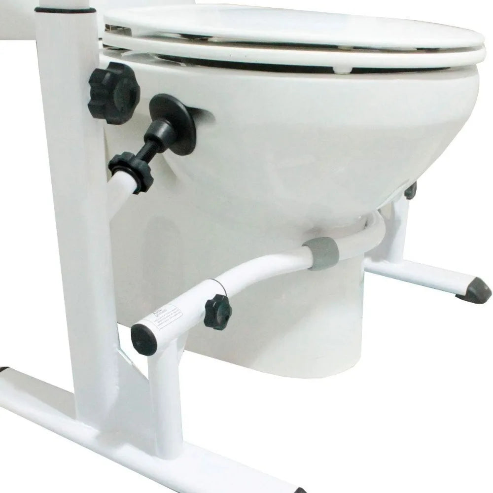 Adjustable Toilet Safety Rails, 330 lbs Capacity, Tool-Free Installation