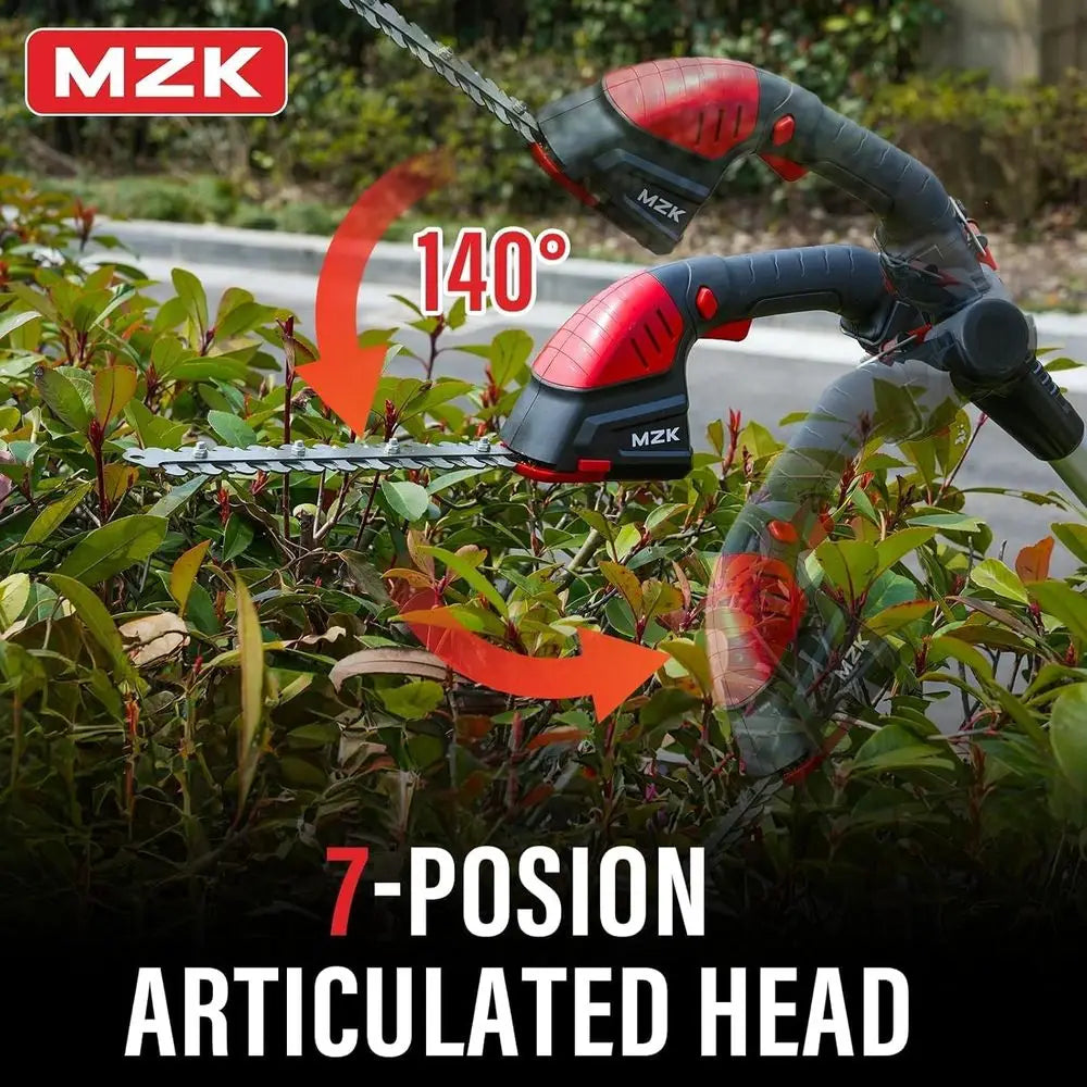 2-in-1 20V Pole Mini Hedge Trimmer & Grass Shear, 13ft Reach