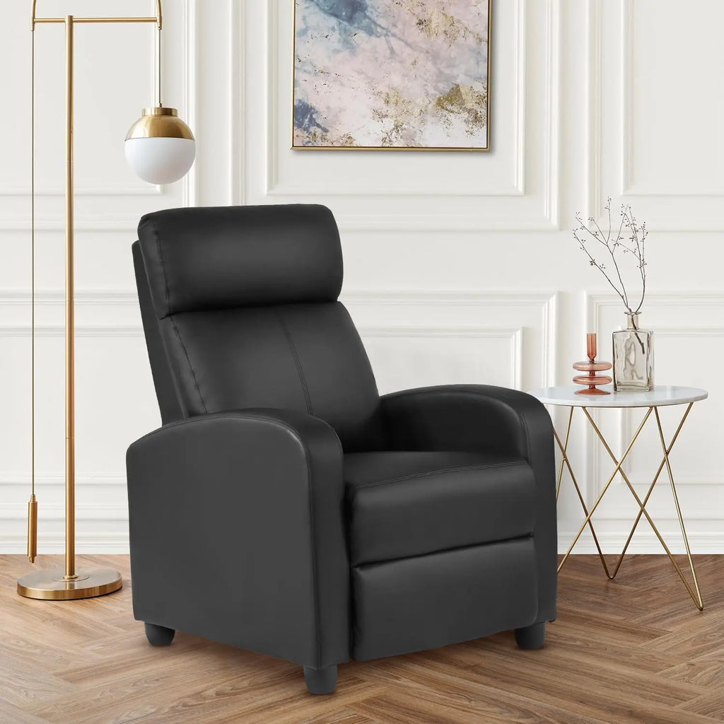 Massage Recliner with Lumbar Support and Adjustable Backrest