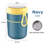530ml/710ml Food Thermal Jar Insulated Soup Cup Thermos Containers Stainless Steel