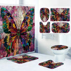 Colorful Butterfly Bathroom Four-piece Set