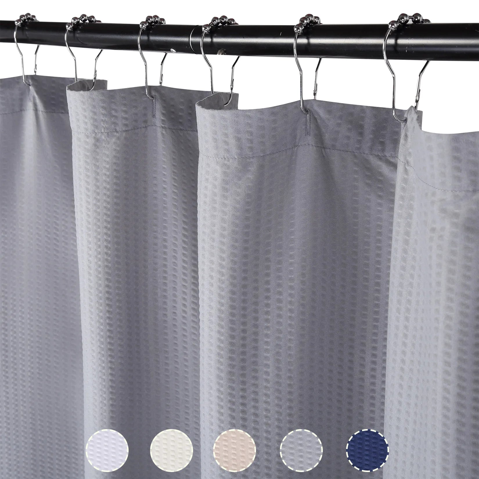 Soft Microfiber Shower Curtain or Liner for Bathroom, Water Repellent 72x72Inches