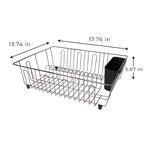 Large Wire Drying Rack with Cutlery Cup, Rust Resistant Metal
