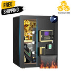 3.8 Cuft Digital Keypad Home Security Safe With Fireproof Bag & Alarm System