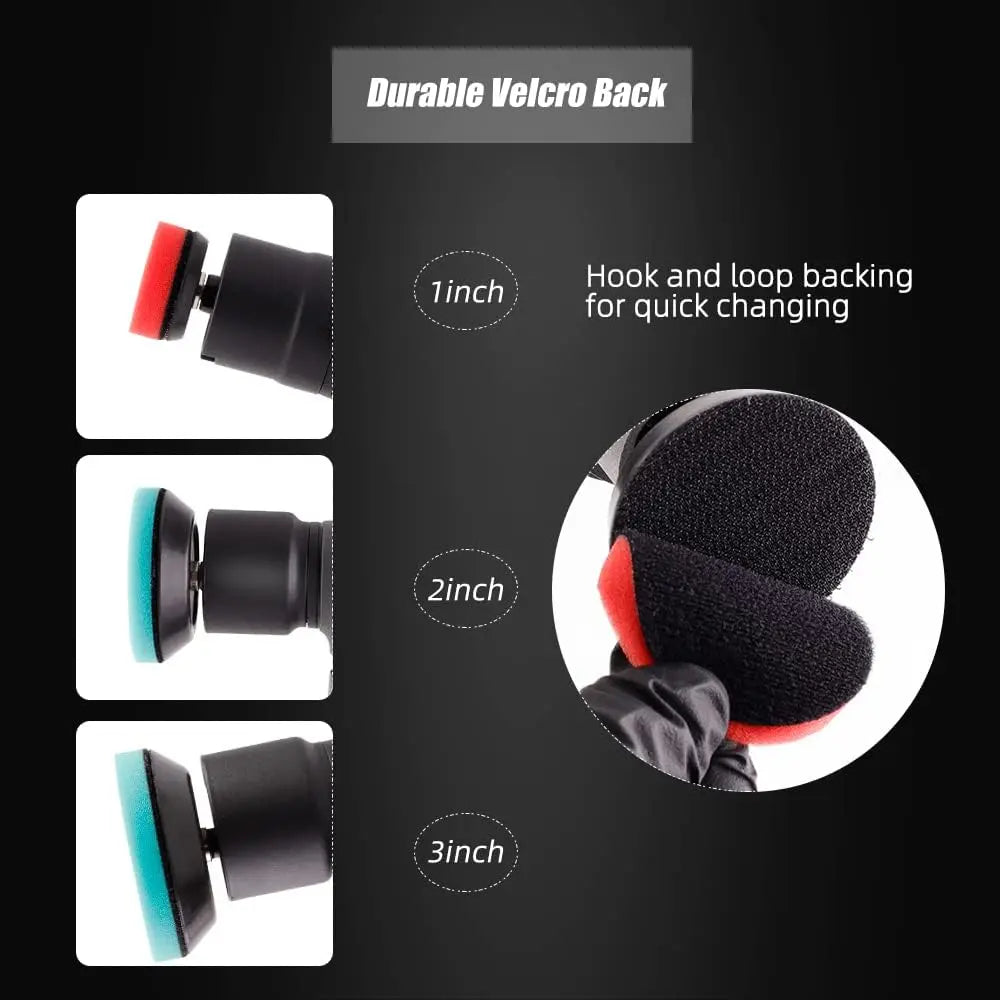 12V Cordless Mini Car Polisher with Multiple Pads for Auto Detailing, Sanding and Cleaning