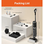 M3 Cordless Wet Dry Vacuum Cleaner All-in-One for Hard Floors Lightweight Floor Cleaner in Grey with Edge Cleaning Self-