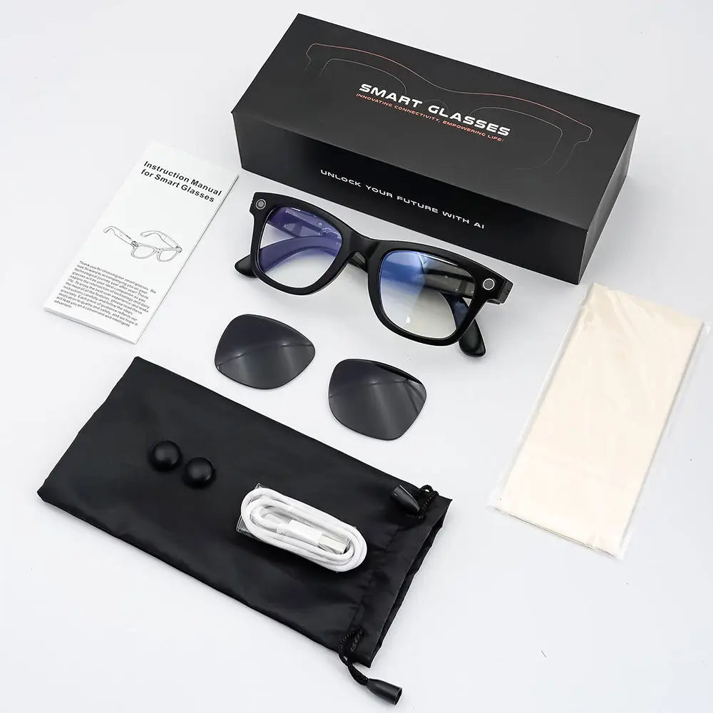 2026 SANVNET GS4 MAX Smart Eyewear 8MP Video Camera Sunglasses Wi-Fi Transfer Audio Record Smart AI Glasses