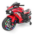 Kids Ride On Motorcycle,12V Electric Battery Powered Ride On Bike,2 Wheels Electric Motorcycle for Kids Ages 3-6 Years（Red）