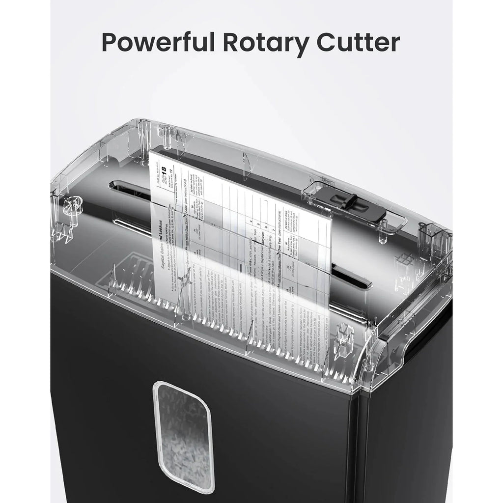 Deli 8-Sheet Micro Cut Paper Shredder, High Security for Home Office Use with Handle, Shreds Credit Card/Staple 4 Gallons