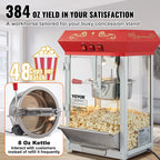 Electric Popcorn Maker Automatic Corn Cookware with Scoop Spoon