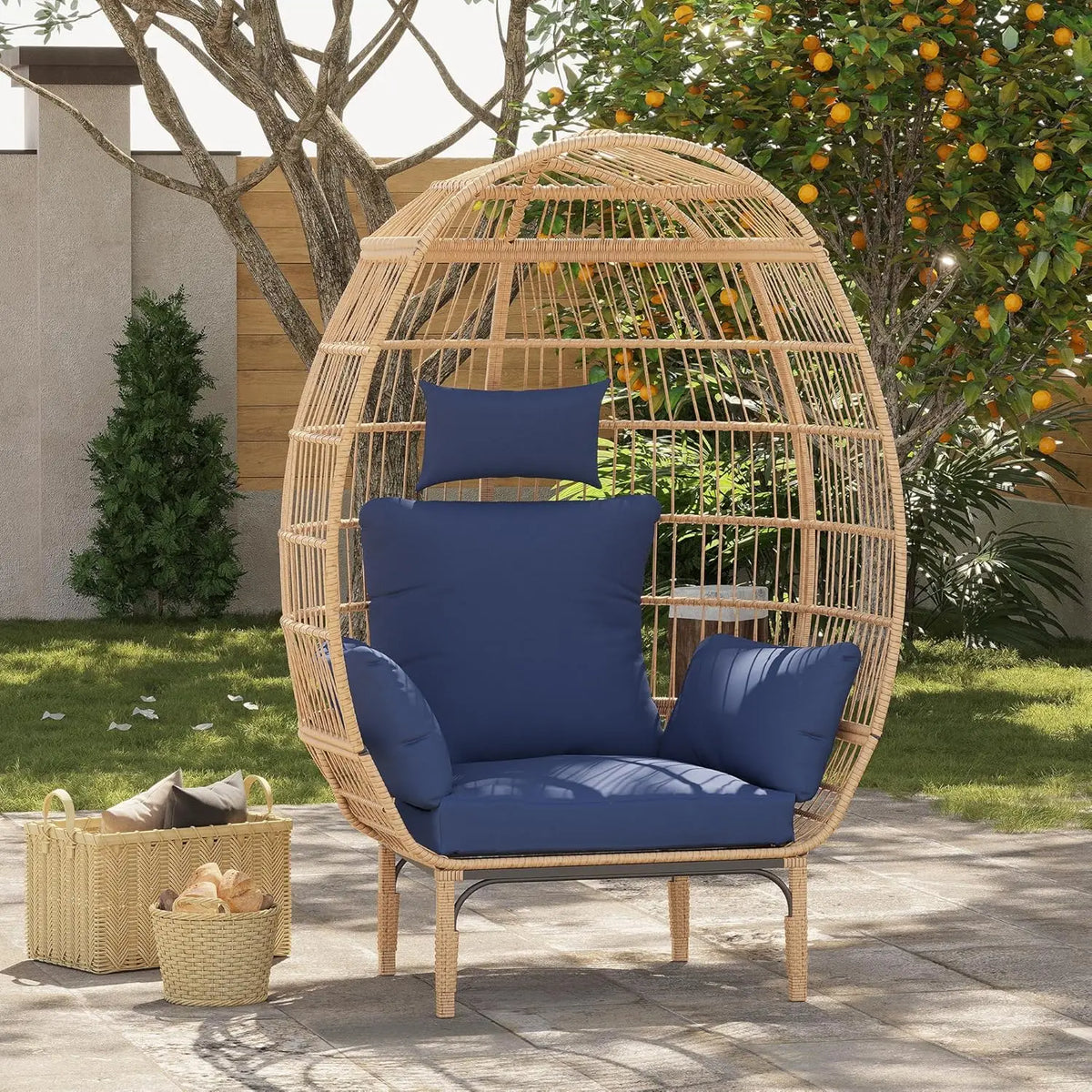 Lounger Chair with 5 Cushion for Living Room, Bedroom, Patio Backyard Balcony