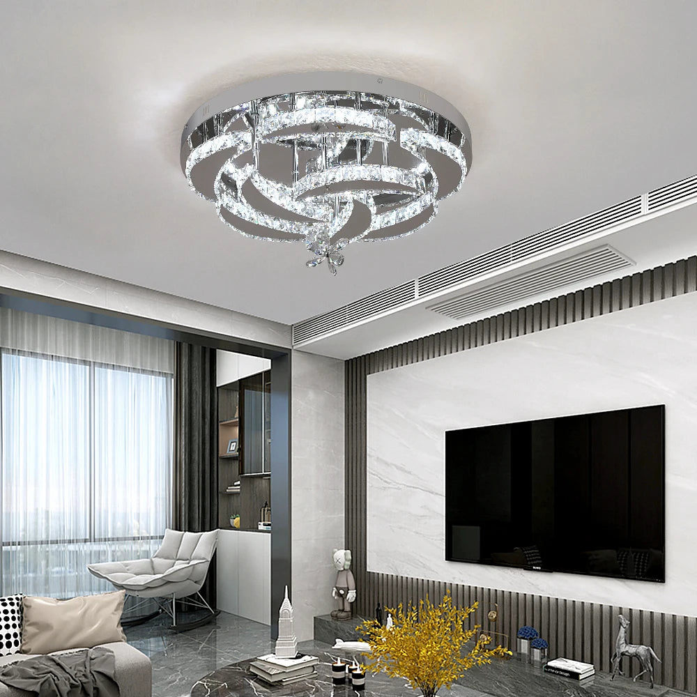 Luxury Crystal Chandelier Modern Led, Dimmable
