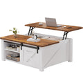 31.5IN Wood Lift Top Coffee Table Living Room Adjustable Storage Shelf Easy Lift Or Lower