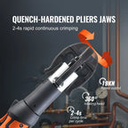 Pipe Crimping Tool 18V Electric Pro Press Tool for 1/2" 3/4" 1" Copper Pipes Press Tool Kit with 3 Jaws 2Pcs Batteries