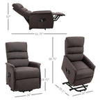 Electric Power Lift Recliner Chair for Elderly, Side Pockets for storage